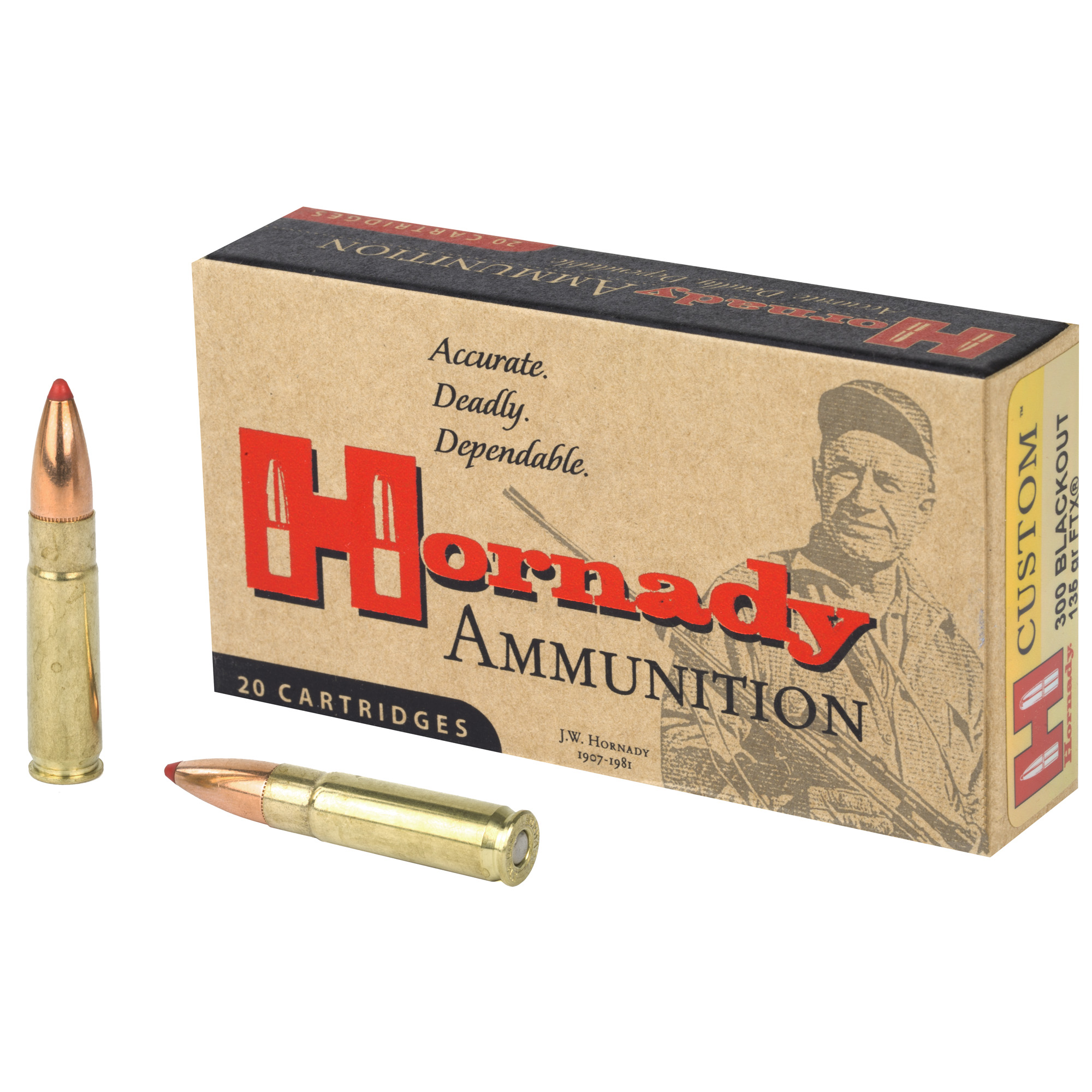 Hornady Custom 300 Blackout Brass FTE 135 Grain 20 Rounds