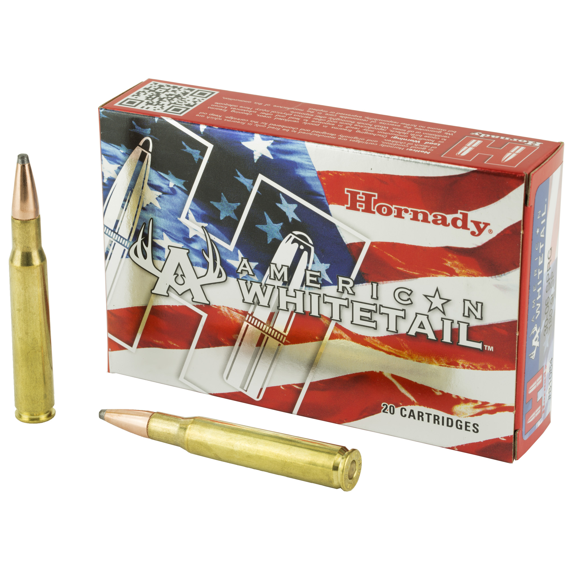 Hornady American Whitetail 30-06 Springfield Brass ISP 180 Grain 20 Rounds
