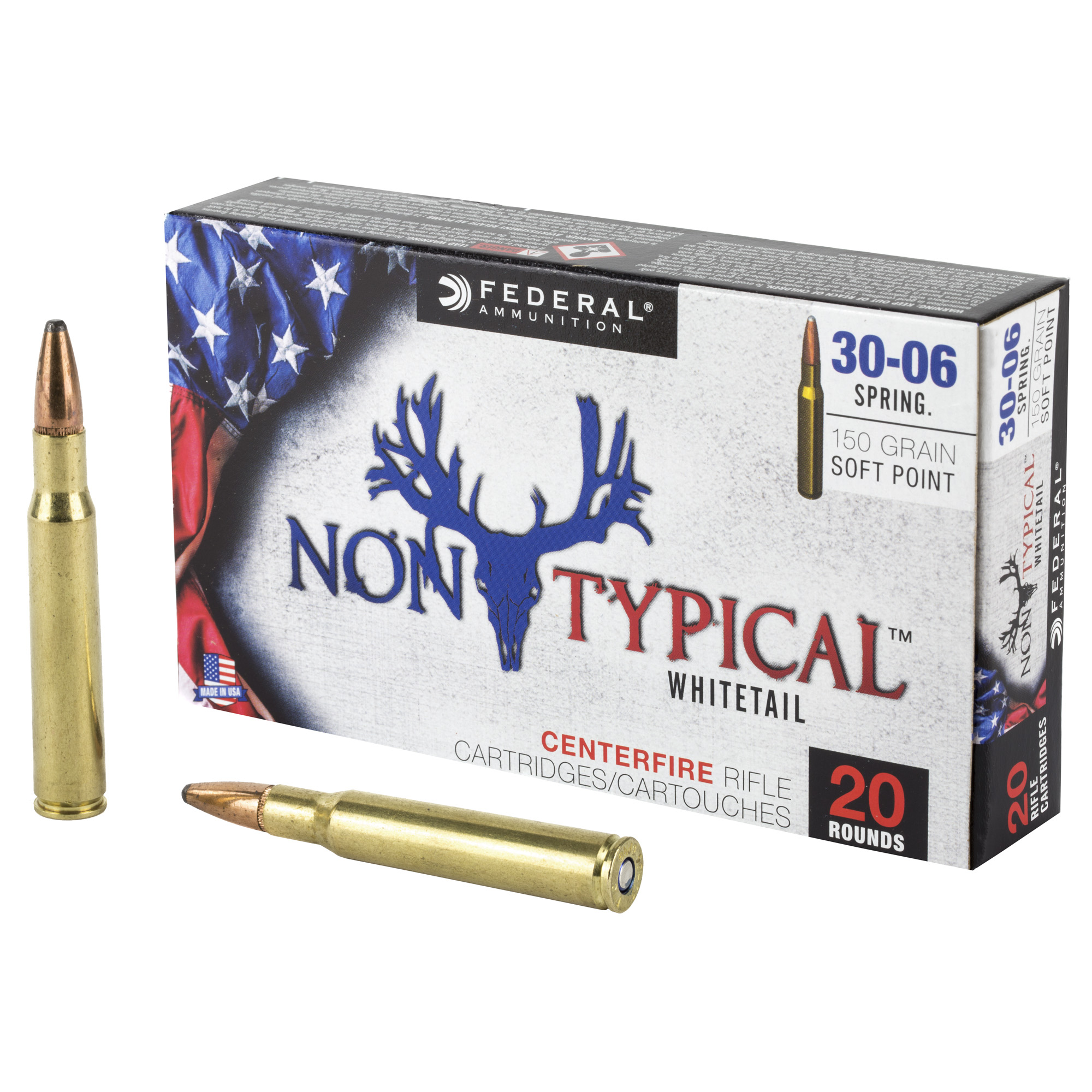 Federal Non-Typical 30-06 Springfield Brass BT 150 Grain 20 Rounds