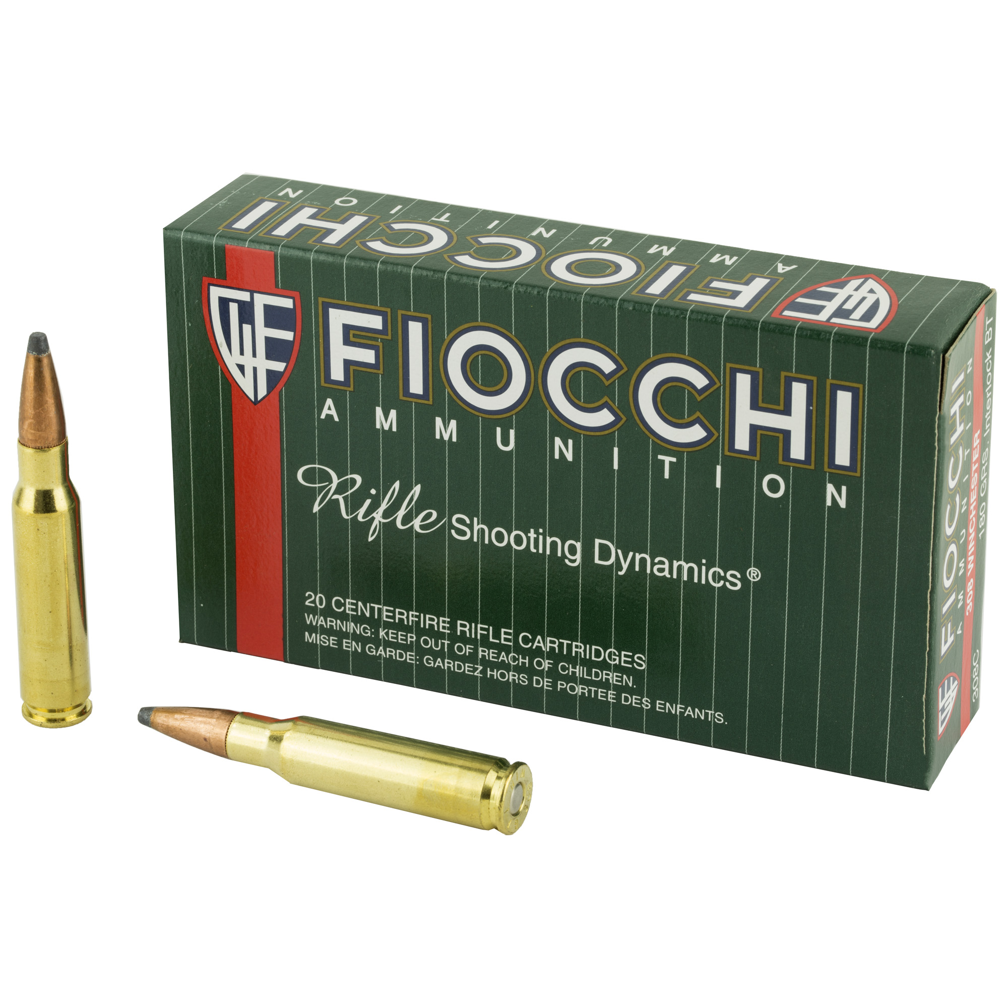 Fiocchi Shooting Dynamics 308 Win Brass PSP 180 Grain 20 Rounds