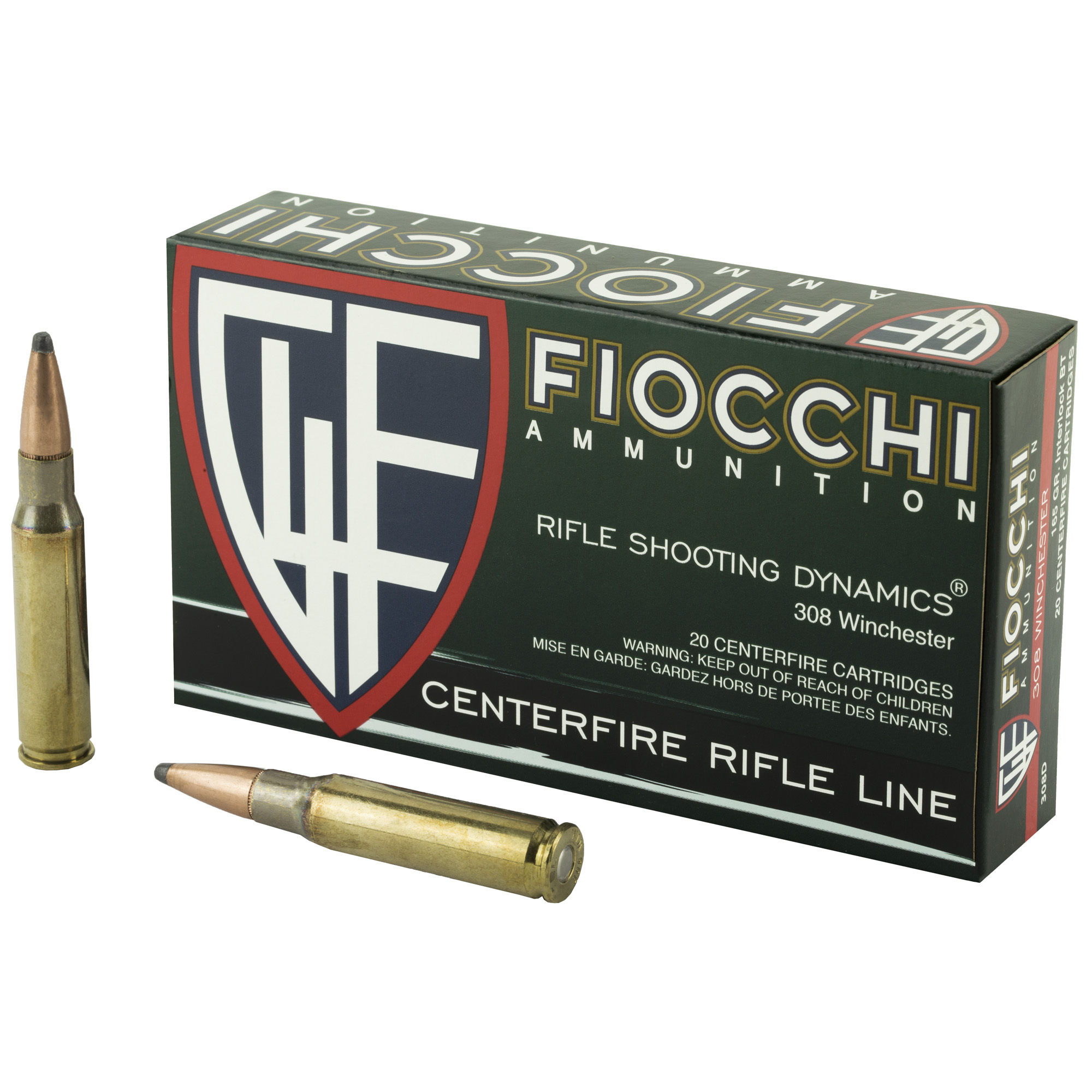 Fiocchi Shooting Dynamics 308 Win Brass BTSP 165 Grain 20 Rounds