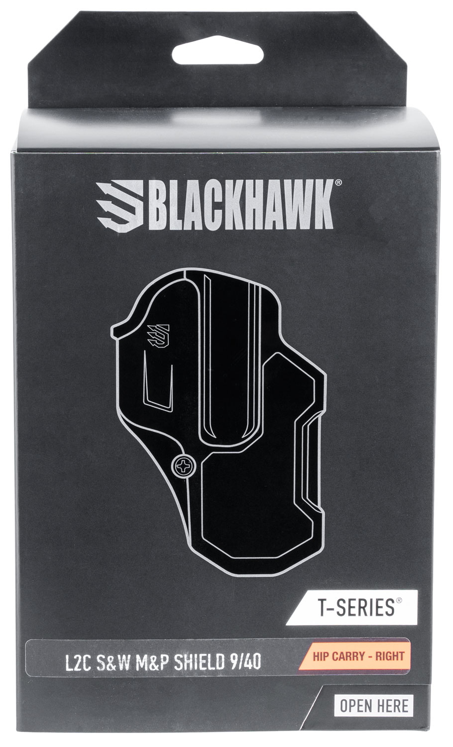 Blackhawk T-Series L2C Black Matte Polymer OWB S&W M&P Shield 9/40 Right Hand