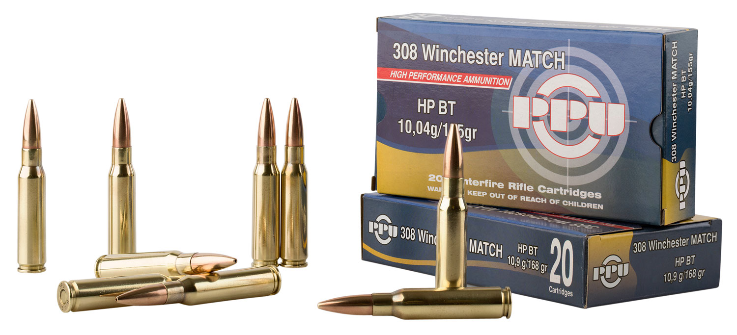 Prvi Partizan Match Line 308 Win Brass HPBT 168 Grain 20 Rounds