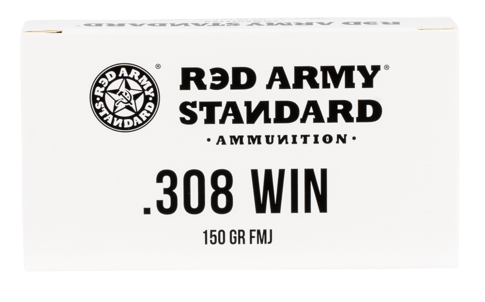 Red Army Standard 308 Win Steel FMJ 150 Grain Grain 20 Rounds