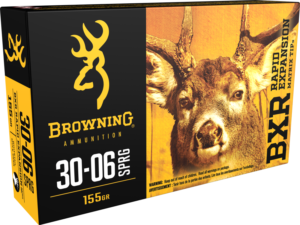 Browning BXR 30-06 Springfield Nickel Plated Brass MT 155 Grain 20 Rounds