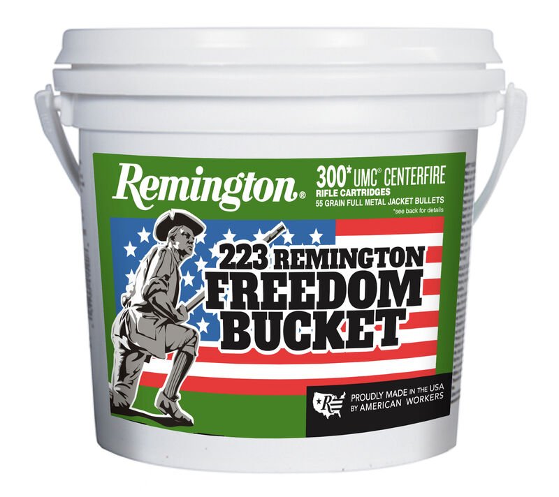 Remington Freedom Bucket 223 Remington Brass FMJ 55 Grain 300 Rounds