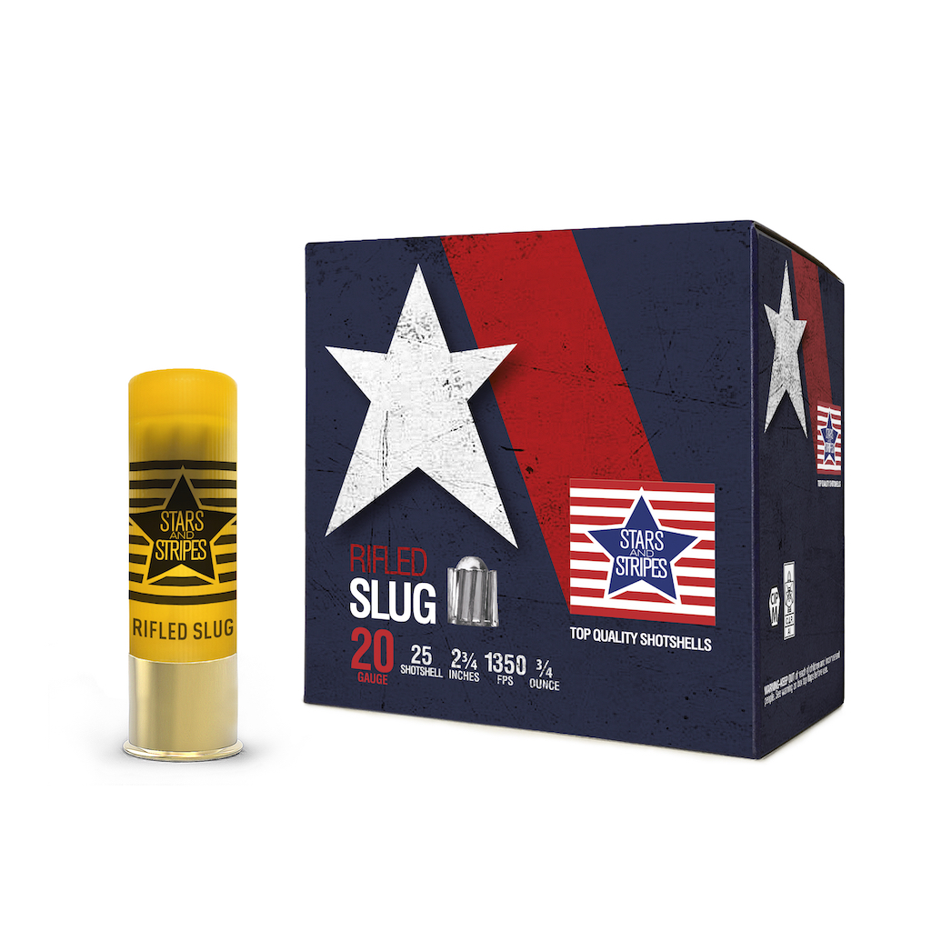 Stars and Stripes 20 Gauge 2.75'' Rifled Slug 3/4oz 25 Rounds