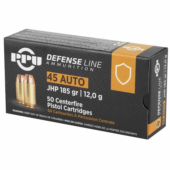 Prvi Partizan 45 ACP Brass JHP 185 Grain 50 Rounds