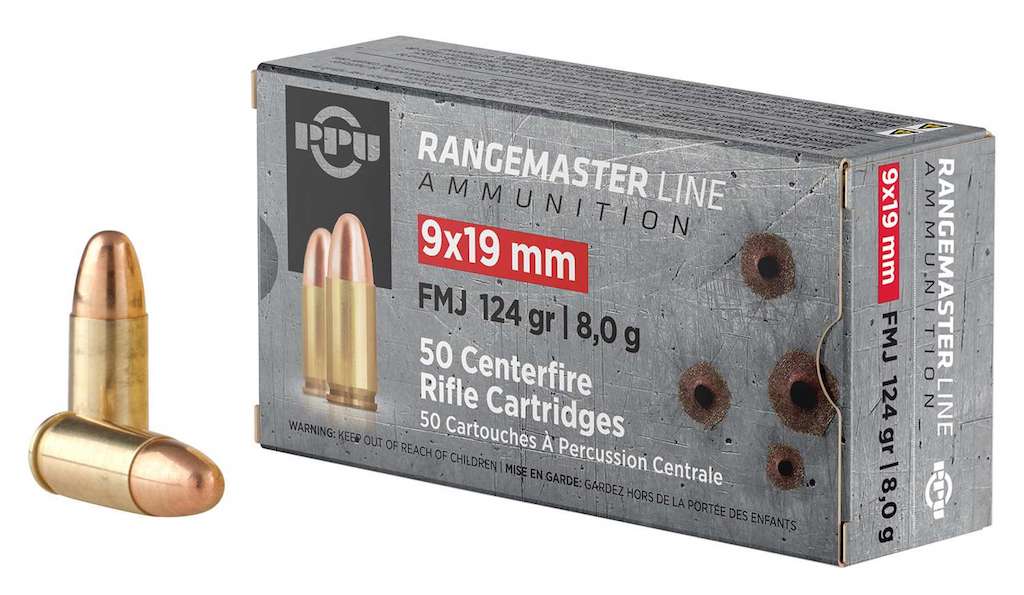 Prvi Partizan Range Master 9mm Luger Brass FMJ 124 Grain 50 Rounds