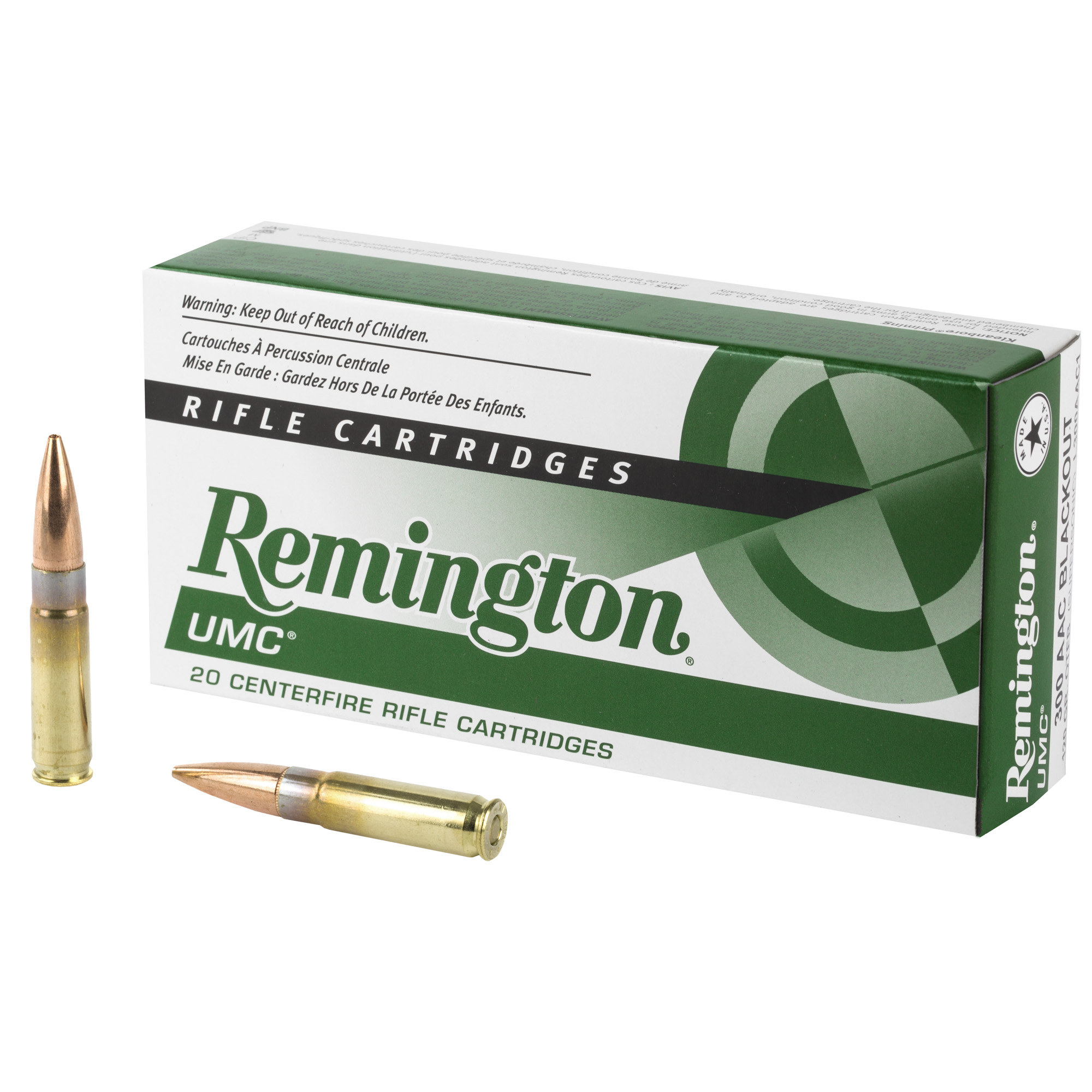 Remington UMC 300 Blackout Brass OTFB 120 Grain 20 Rounds