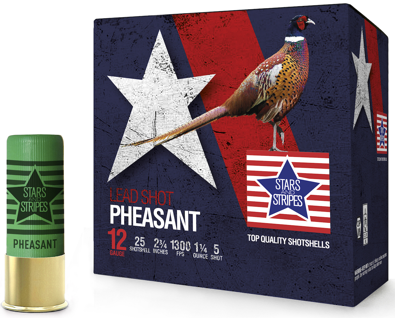 Stars and Stripes Pheasant 12 Gauge 2.75" 4 Shot 1 1/4oz 25 Rounds