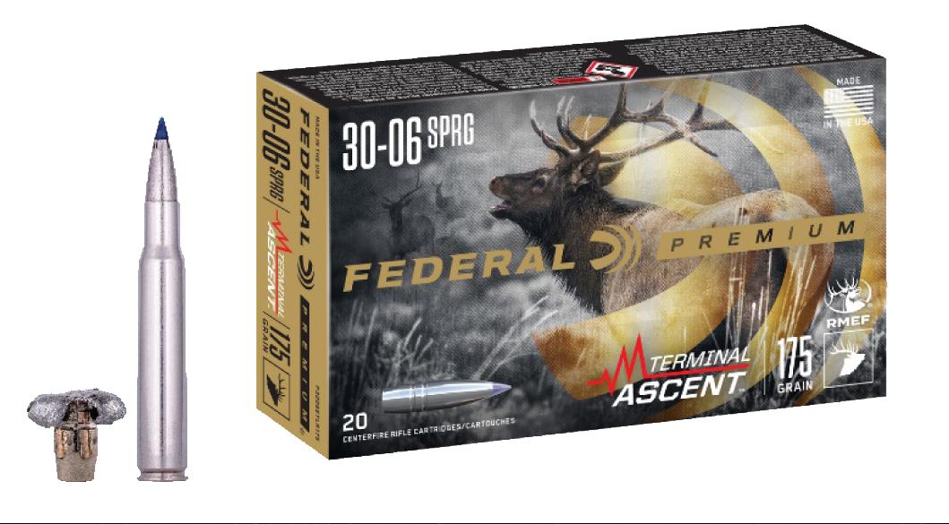 Federal Premium Terminal Ascent 30-06 Springfield Brass PT 175 Grain 20 Rounds