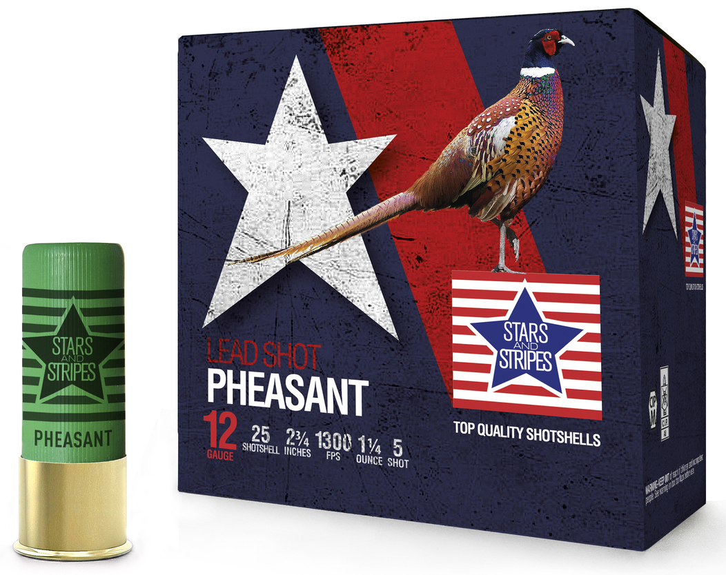 Stars and Stripes Pheasant 12 Gauge 2.75" 5 Shot 1 1/4oz 25 Rounds