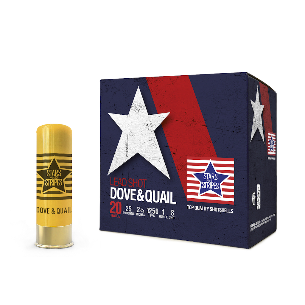 Stars and Stripes Dove & Quail 20 Gauge 2.75'' 8 Shot 1oz 25 Rounds