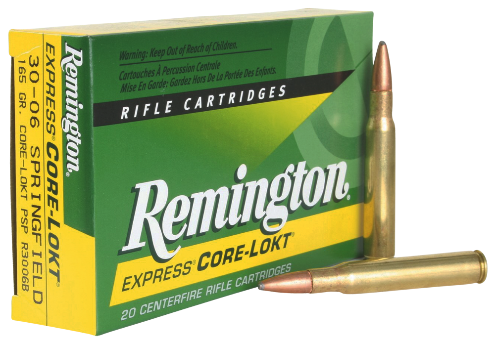 Remington Core-Lokt 30-06 Springfield Brass PSPCL 165 Grain 20 Rounds