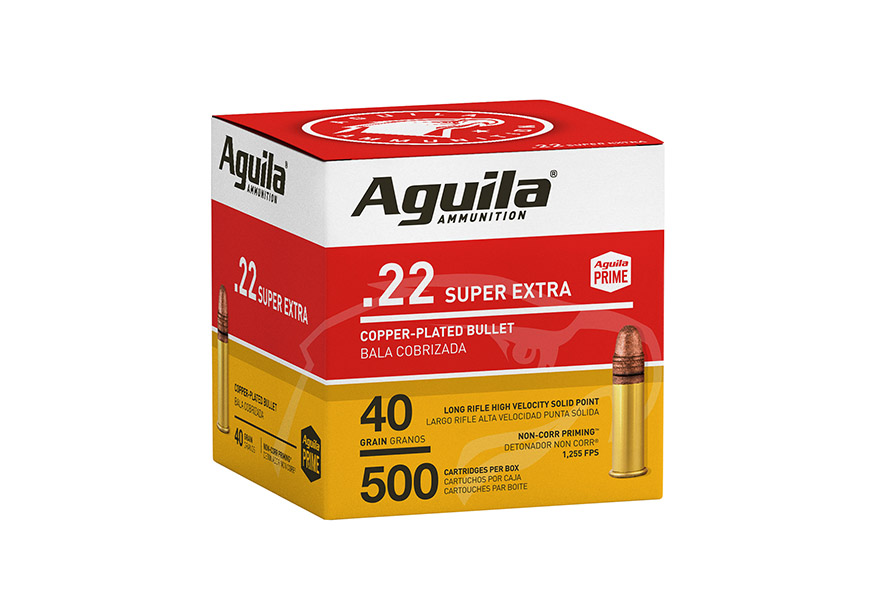 Aguila Super Extra High Velocity 22LR Brass CPSP 40 Grain 500 Rounds