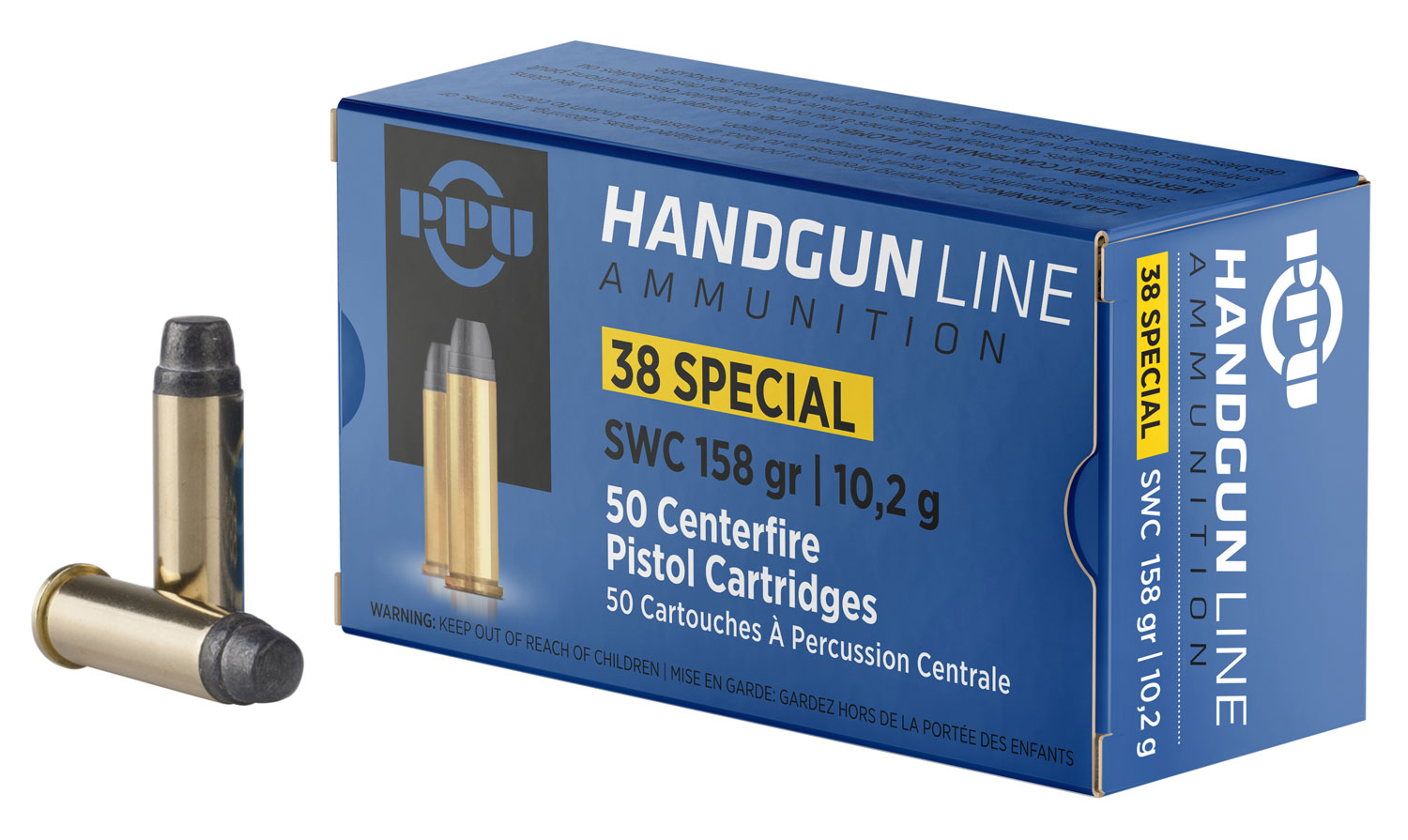 Prvi Partizan 38 Special SWC Brass 158 Grain 50 Rounds