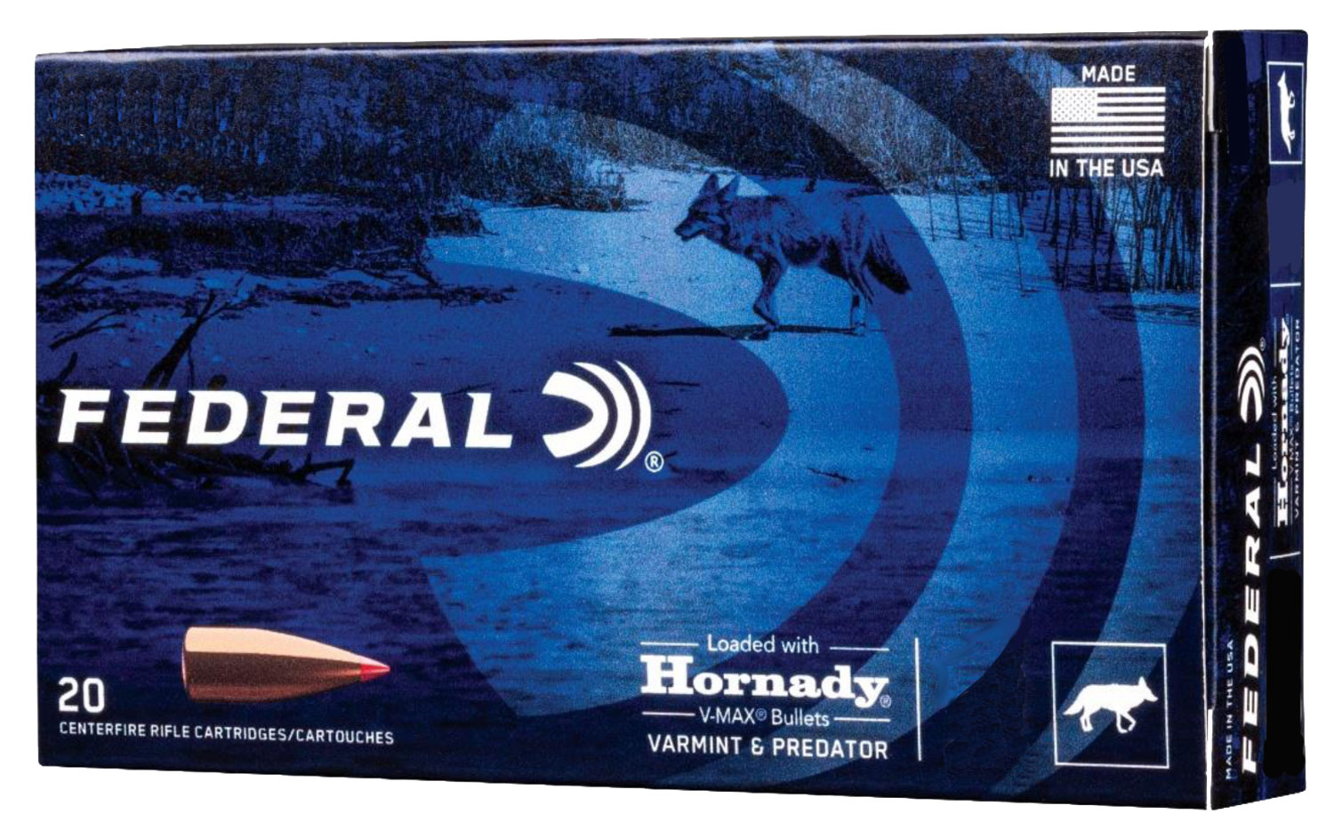 Federal 243 Winchester V-Max Brass 75 Grain 20 Rounds