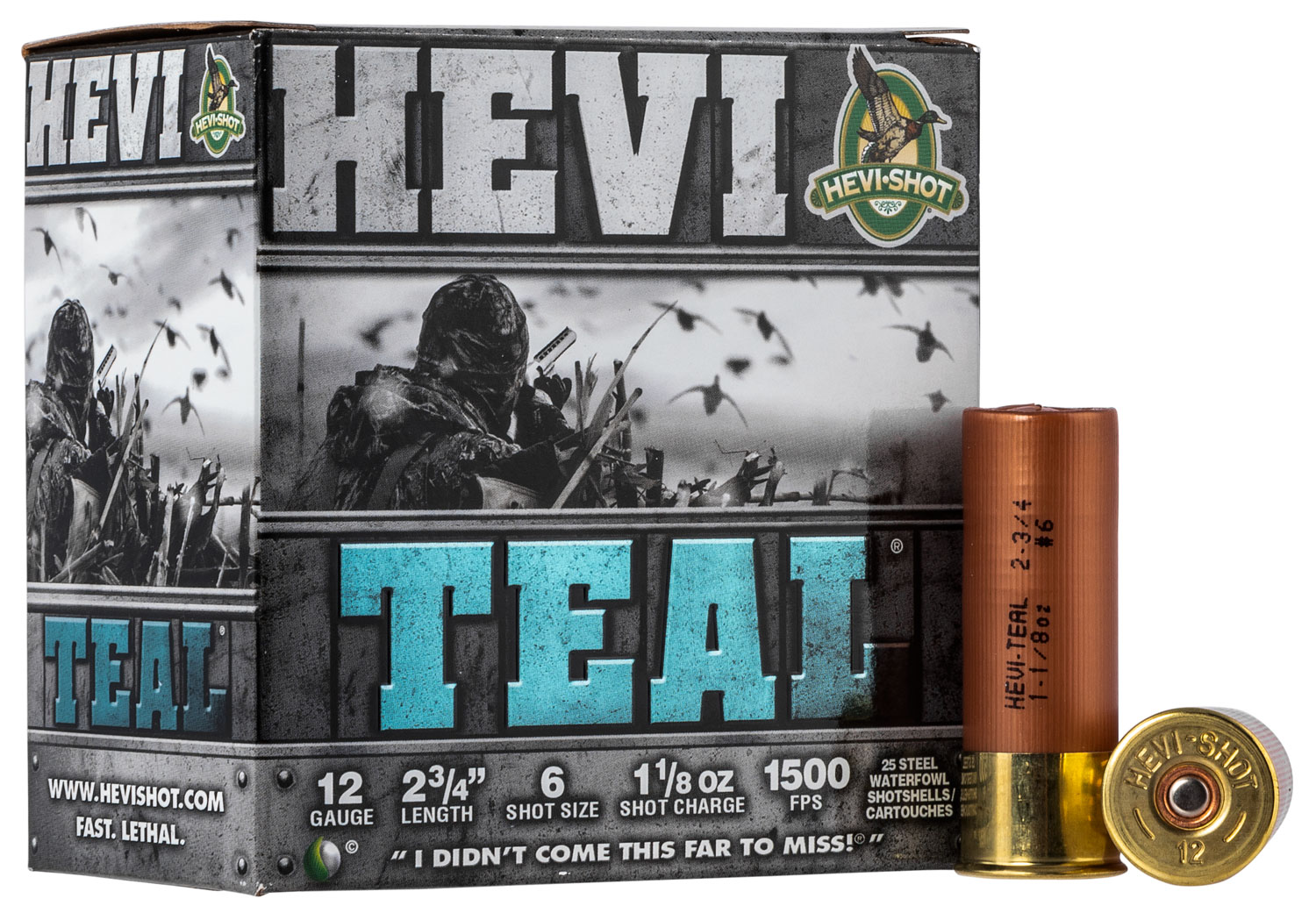 HEVI-Shot Hevi-Teal 12 Gauge 2.75" 6 Shot 1-1/8 oz 25 Rounds