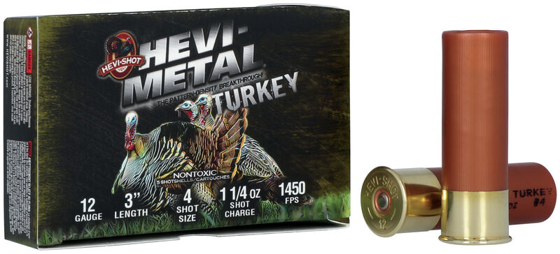 HEVI-Shot Hevi-Metal Turkey 12 Gauge 3" 4 Shot 1-1/4 oz 5 Rounds