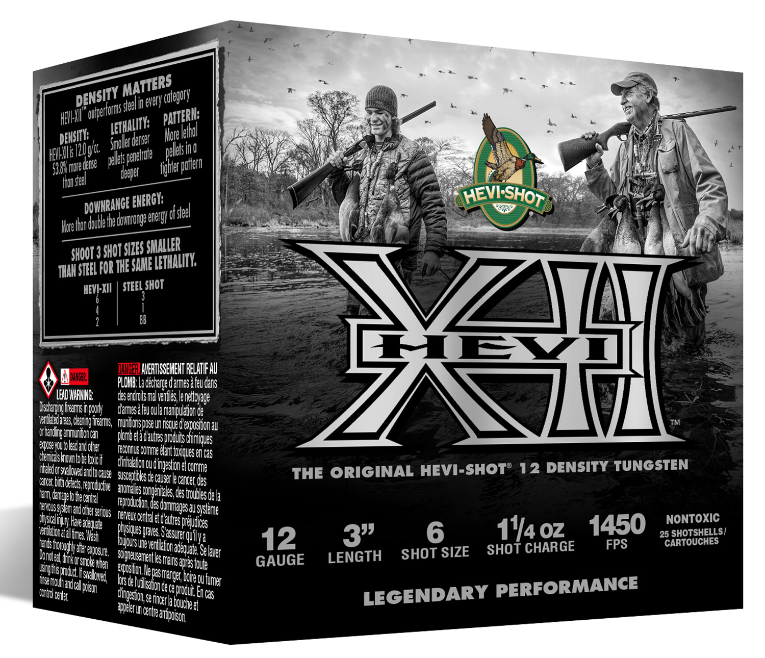 HEVI-Shot Hevi-XII Waterfowl 12 Gauge 3'' 6 Shot 1-1/4 oz 25 Rounds