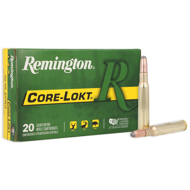 Remington 30-06 Springfield Core-Lokt Soft Point Brass 180 Grain 20 Rounds