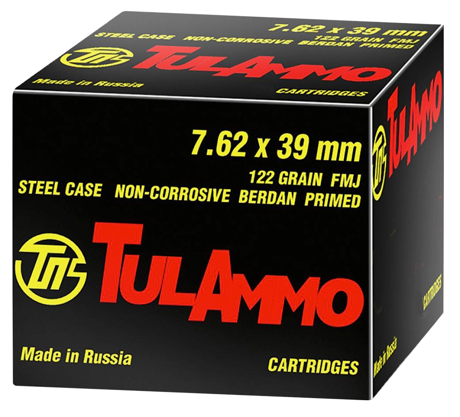 Tulammo 7.62x39mm Polymer Coated Steel FMJ 122 Grain 40 Rounds