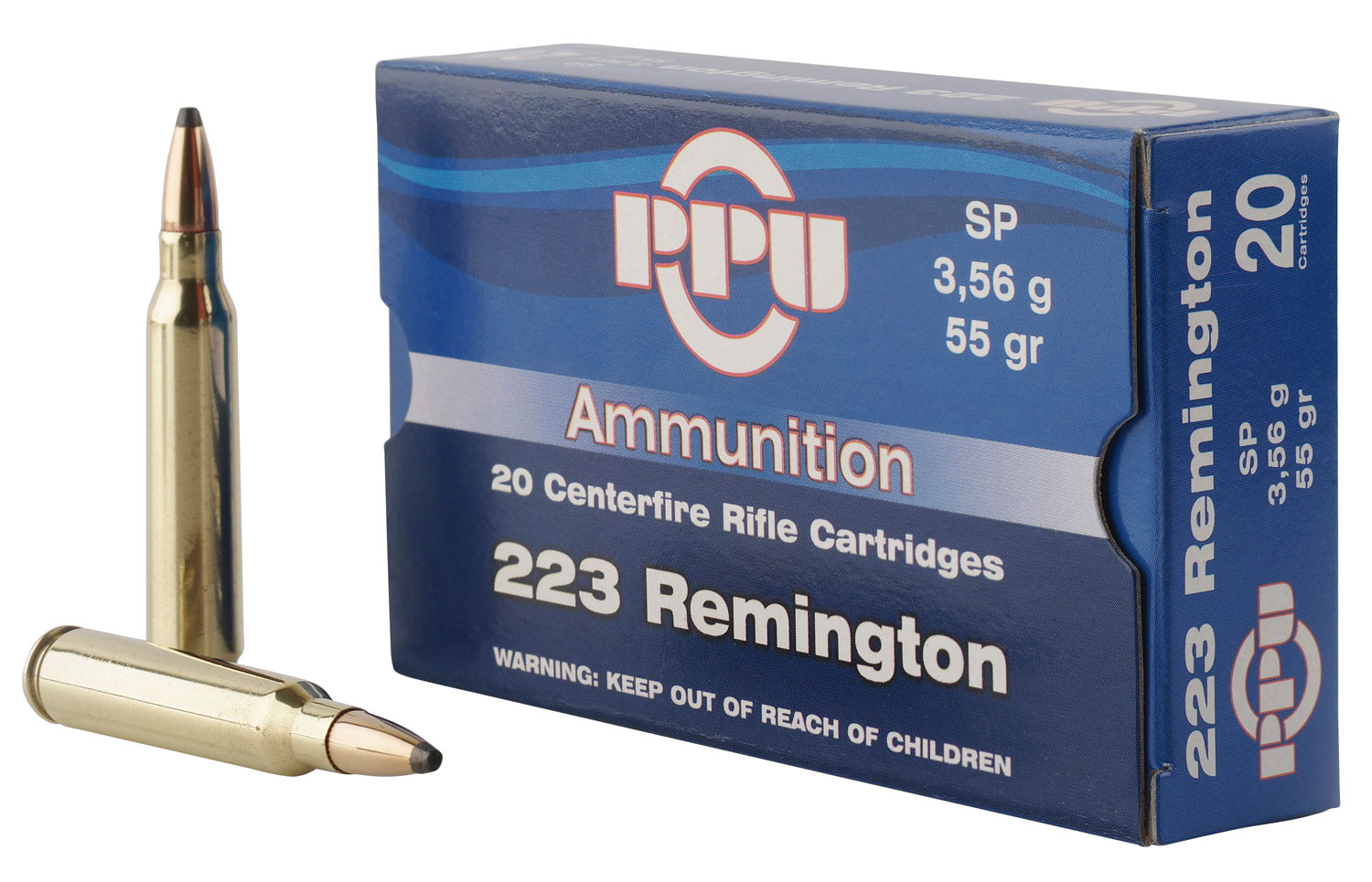 Prvi Partizan 223 Remington Brass SP 55 Grain Grain 20 Rounds