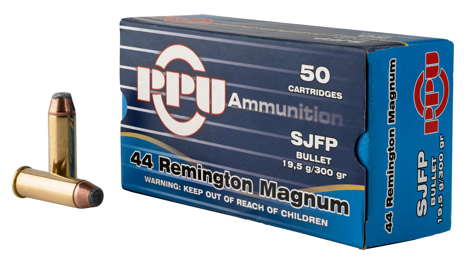 Prvi Partizan 44 Magnum Brass SJFP 300 Grain 50 Rounds