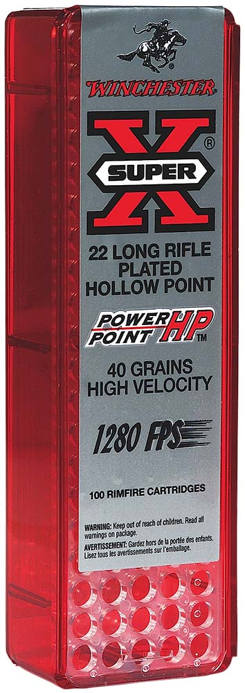 Winchester Super-X .22LR Brass LHP 40 Grain 100 Rounds
