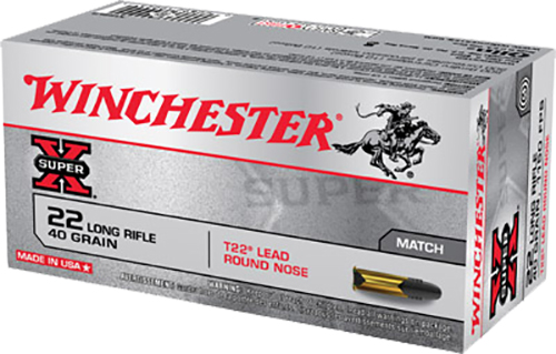 Winchester SuperX .22LR Brass LRN 40 Grain 50 Rounds