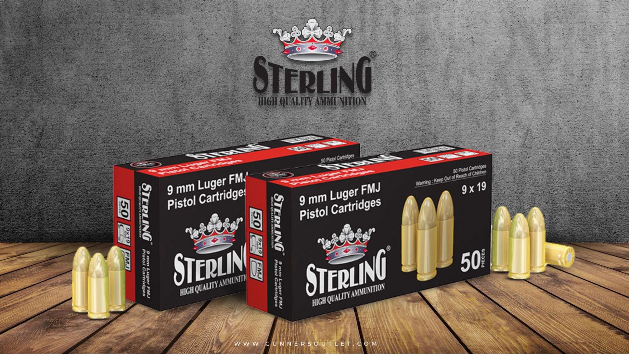 What To Know About the Sterling 9mm Luger Brass FMJ 115 Grain